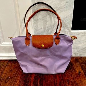 Longchamp Le Pliage Medium Tote- purple